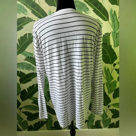 Fifth Sun But First Coffee Striped Graphic Long Sleeve Oversized Top Size M - Picture 5 of 5